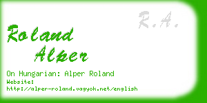 roland alper business card